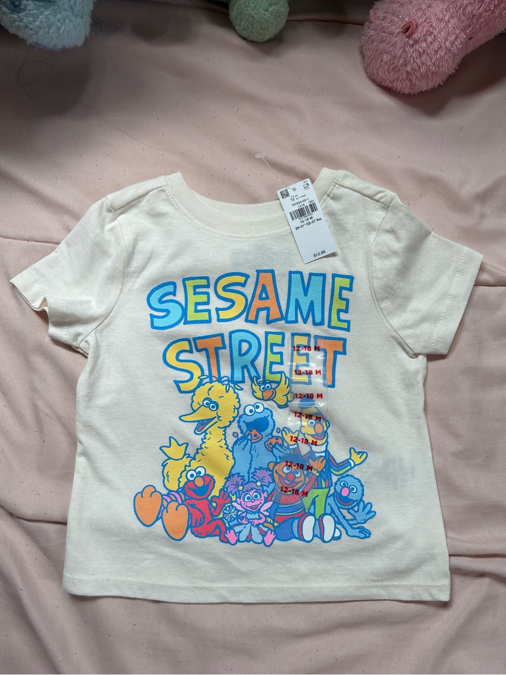 Cat & Jack Cream Tee with Multicolor Graphic - Picture 2 of 6